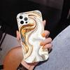 Модный Золотой Розовый Геометрический Мраморный Чехол Для Телефона Для iPhone 17 Air 16 Pro Max 16E 15 + 14 Plus 11 12 13 Mini 7 8 SE Подарок Печатный Чехол