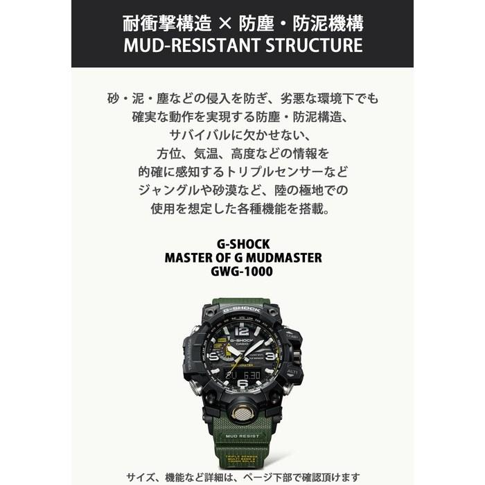 [Casio] G-Shock Mudmaster GWG-1000-1A3JF - Men's Solar Watch - Green Dial