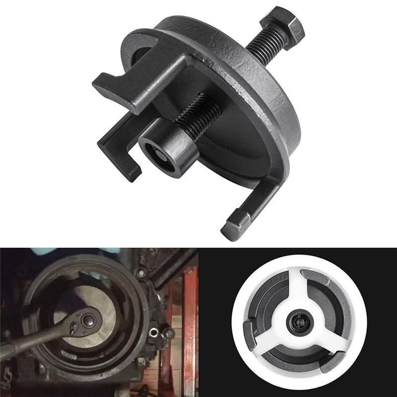 Authentic 25264 Harmonic Balancer Puller Crank Pulley Puller For GM Jeep Dodge Engine Remove Balancer Without Tapped Ho