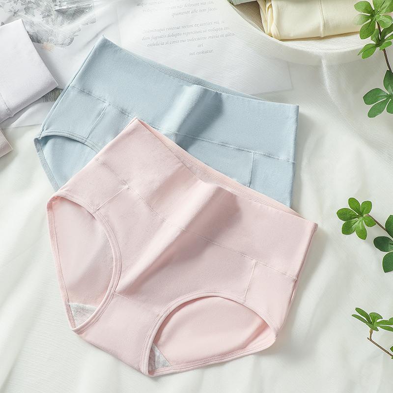 Women's Panties High Waist Seamless Sexy Underwear Natural Cotton Briefs