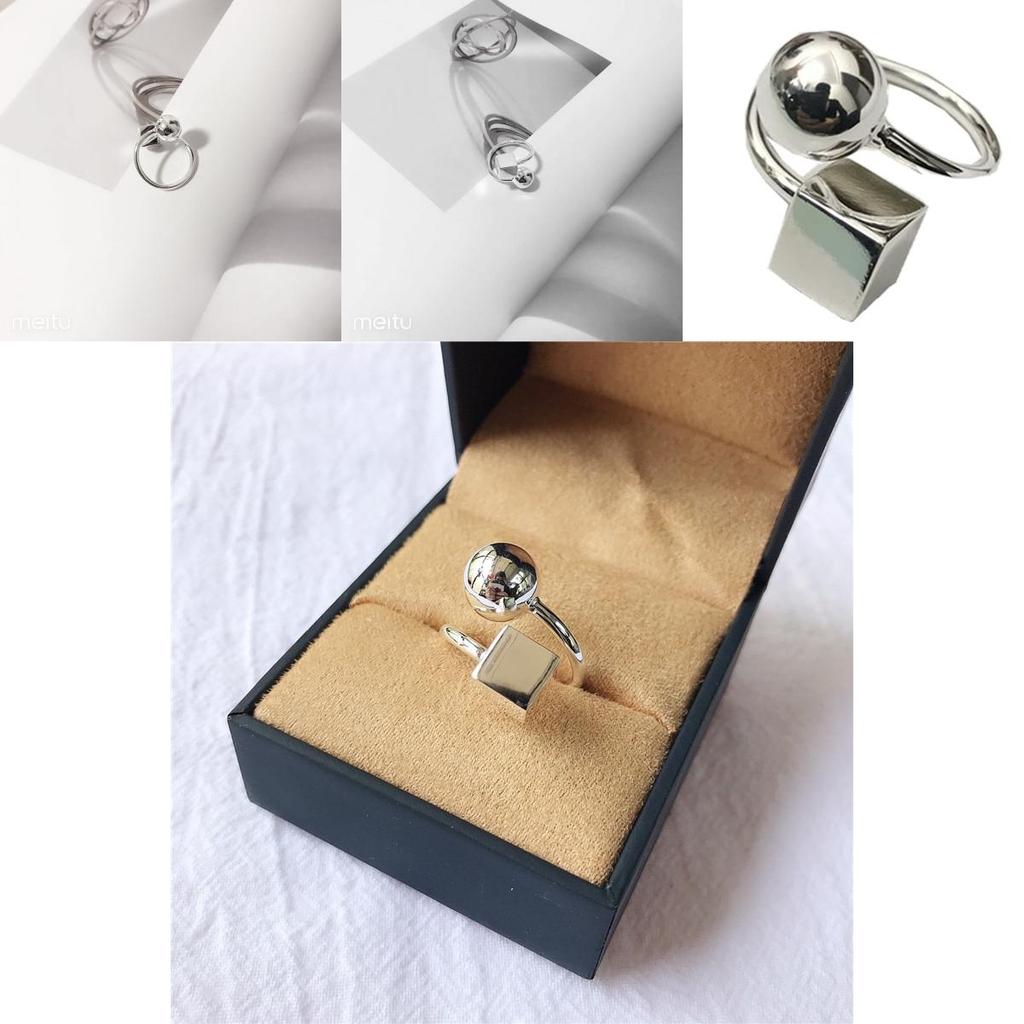 Элегантное кольцо из стерлингового серебра 925 пробы Стильный геометрический дизайн Идеально для женщин