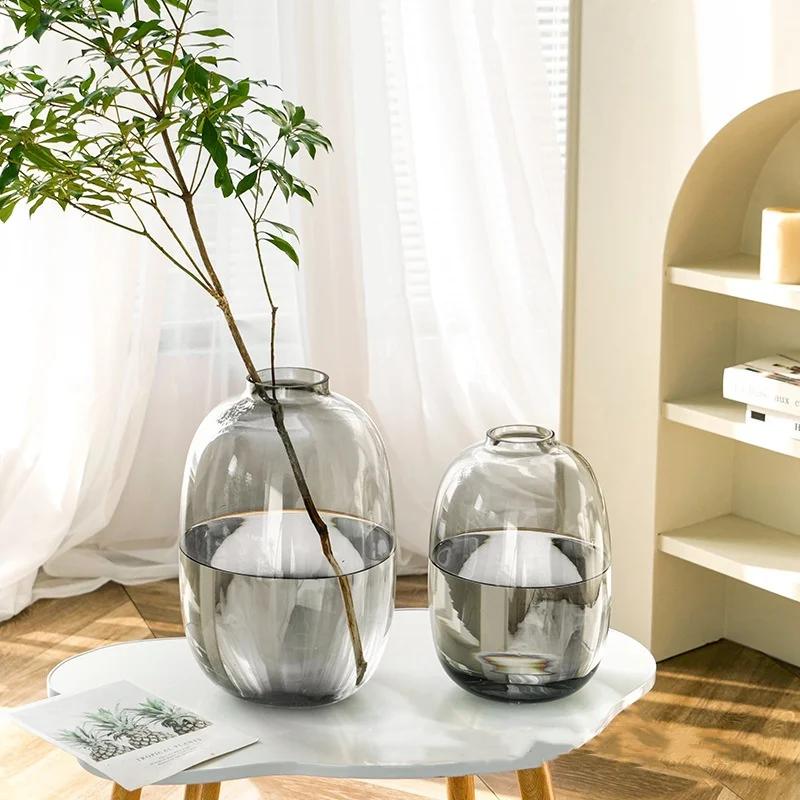 Прозрачная стеклянная ваза для гидропоники Стеклянный контейнер Прозрачная ваза для цветов Цветочные композиции Аксессуары Террариум Домашнее украшение