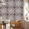 Hippie wallpaper background burgundy and white for living room and bedroom 50x1000