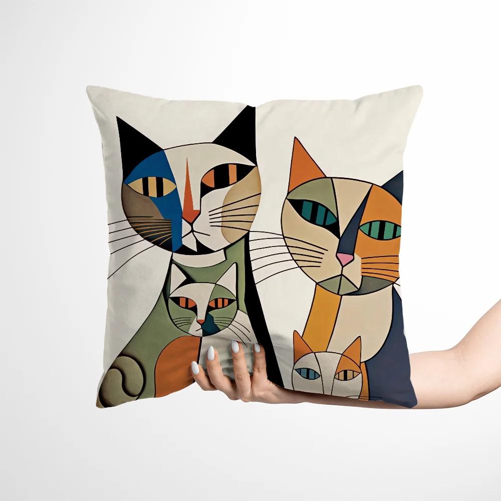Наволочка для подушки Кот Пикассо Наволочки Декоративные подушки для кровати девочки Декоративные подушки x Наволочки