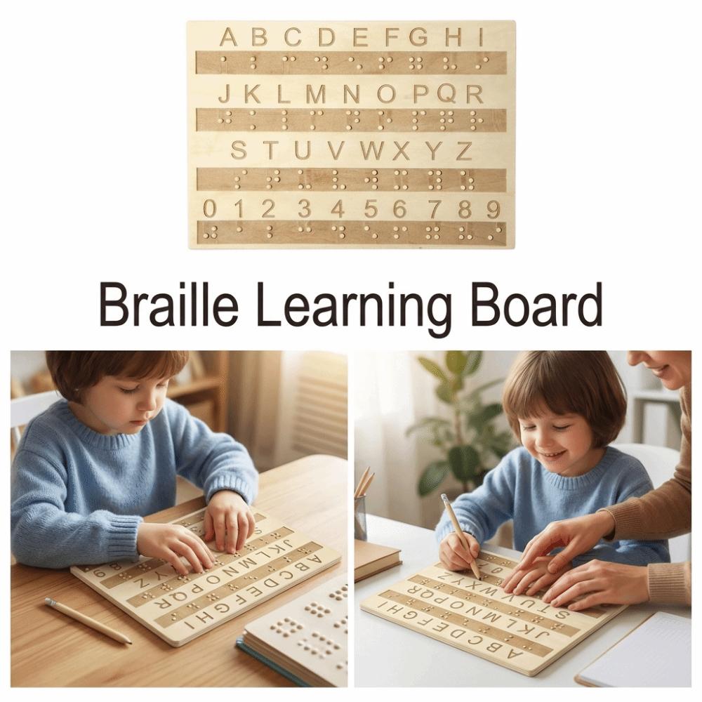Efficient Braille Alphabet Board Thickened Braille Self-Learning Tool  Visual Impairment Aids