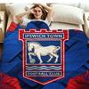 Ipswich Town Print Flannel Blanket High Quality Warm Comfortable Cover for All Seasons Perfect for Gifts Home Decor