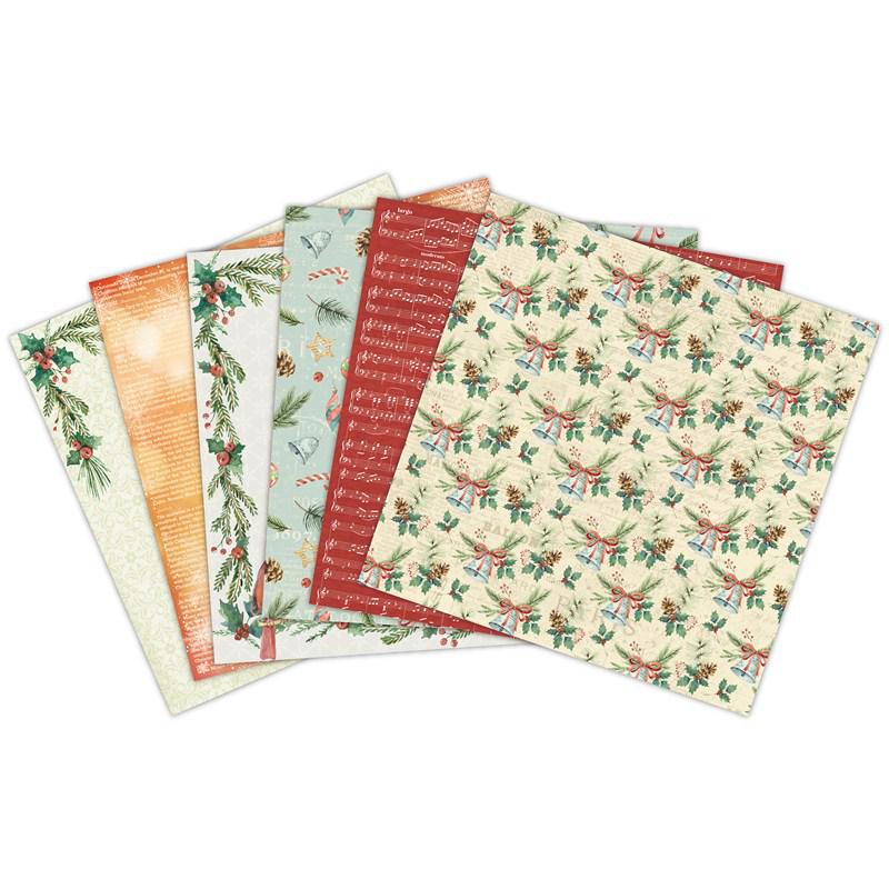 Paper Sheets 24 Christmas Craft Pads Cutting Dies Art Background Origami Scrapbooking Card Making