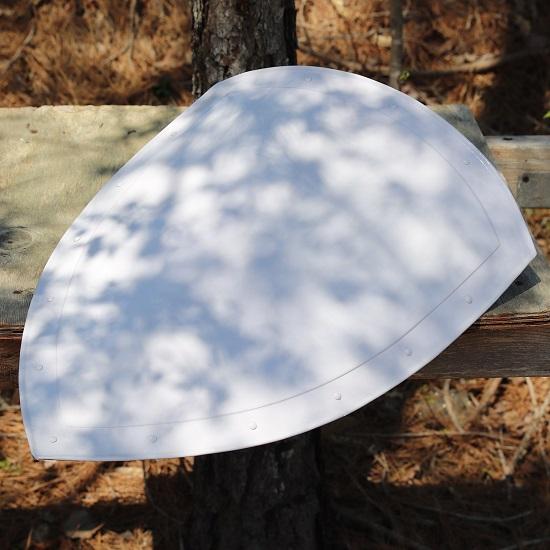 Щит-нагреватель 14-го века - функциональная стальная средневековая историческая копия 18-го калибра, пустой щит, реквизит для костюма рыцаря, аксессуар