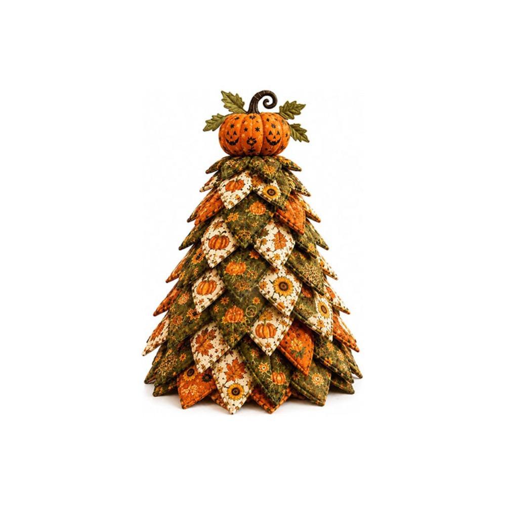 Pumpkin Ghost Quilted Christmas Tree Kit Black Cat Spider Hand Sewing Festival Tree  Fall Harvest