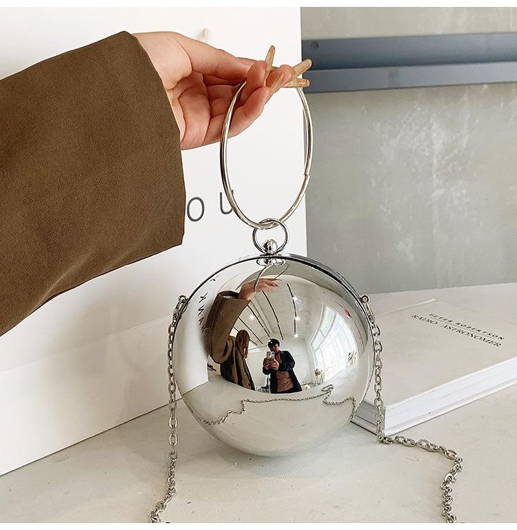 Прозрачная сумка женская акриловая 2025 новая корейская версия универсальная сферическая цепочка сумка через плечо для девочки