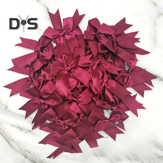 50 шт. бантов из атласной ленты 3,3 дюйма банты для поделок для упаковки подарков свадебного декора шитья скрапбукинга своими руками поделки аксессуары для волос