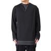 Organic Cotton Oversized Long IW0082 Black Long Sleeve [Wisely] T-shirt T-Shirt Men's [S-Black(IW0082)]
