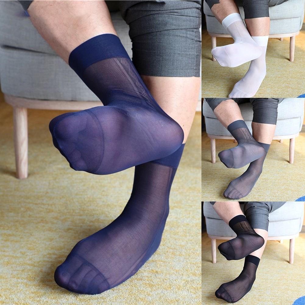 Носки мужские эластичные вечерние формальные легкие прозрачные