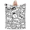 Crayon Shin Chan as Action Kamen Blankets Fleece Summer Air Conditioning Manga Multi-function Throw Blanket for Home Couch Quilt