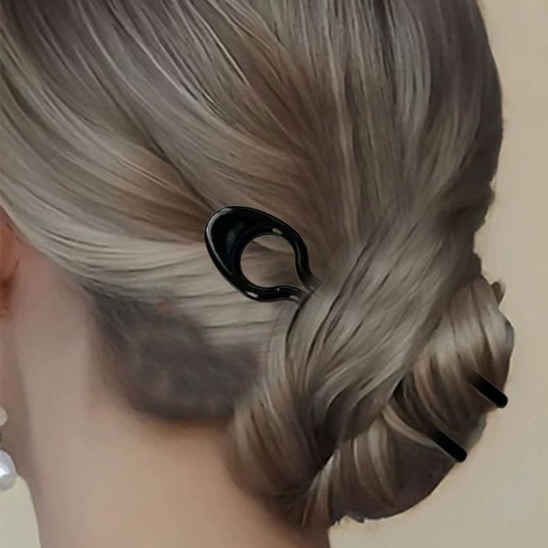 12PCS Elegant U Shape Twist Hair Pin Strong Hold Invisible Bun Pins Hairpin For Women Long Hair Styling Accessories