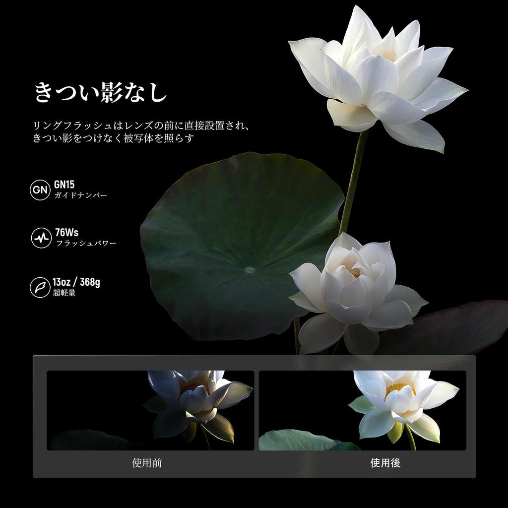 NEEWER Marco Ring 76Ws GN15 5600K TTL Curtain Color and Lens Adapter Ring for and Macro Compatible with and More RF1-N Flash, Speedlight, 1-1/128