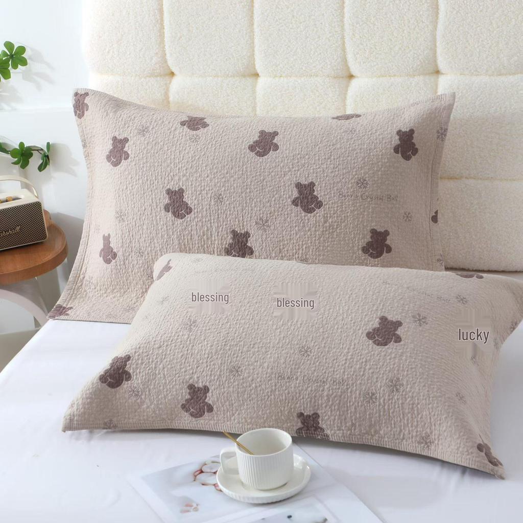 Washable Thickened Jacquard Cotton Pillow Towel - Enlarged, Luxurious, and Durable Design.