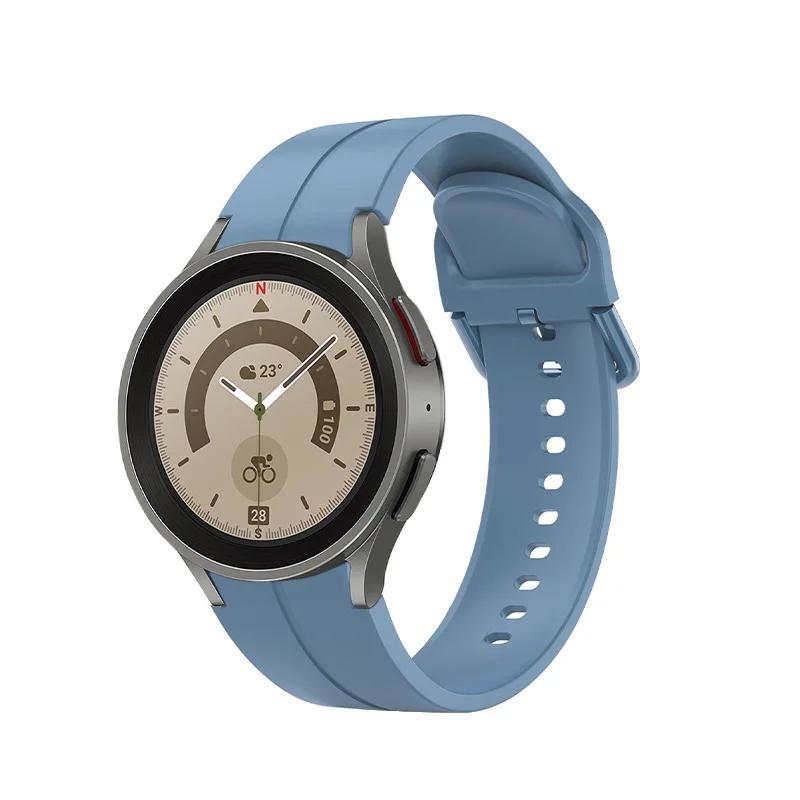 Силиконовый ремешок для Samsung Galaxy Watch 6 5 4 44 мм 40 мм 5 Pro 45 мм Магнитный браслет No Gap Galaxy Watch6 Classic 43 мм 47 мм Band