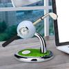 Golf Watch Pen Holder with Clock Mini Desktop Golf Ball Pen Stand Includes Golf Ball Pen Smooth Writing Pen Home Office Desktop Ornament Golf