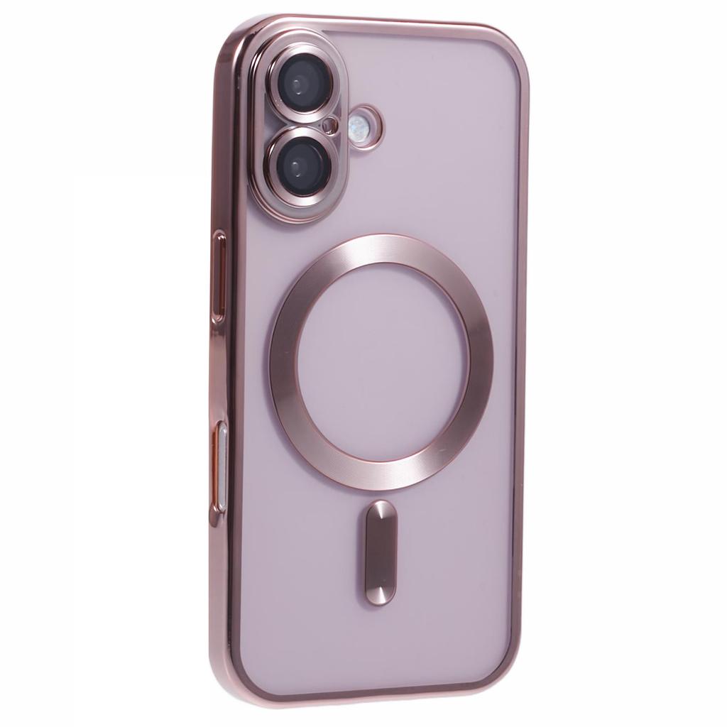 For iPhone 16 Case Compatible with Magsafe Clear TPU Phone Cover with Lens Film
