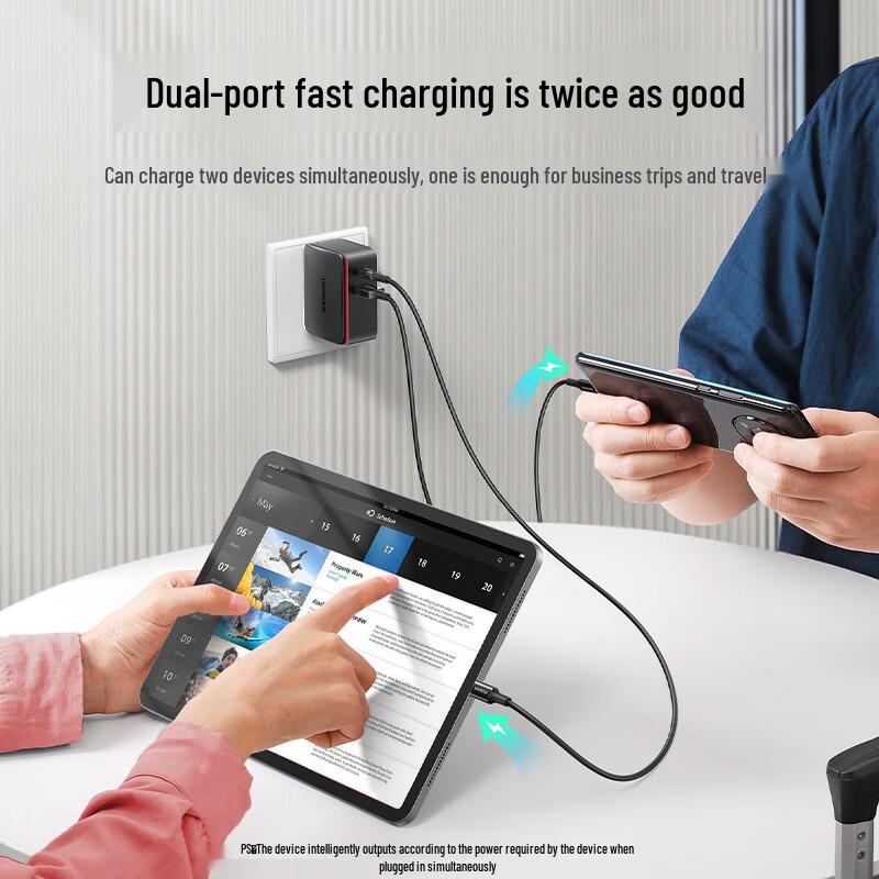 Ugreen Быстрое зарядное устройство USB-C и USB-A 42,5 Вт/20 Вт