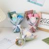 Mothers Day Gift Artificial Flower Hand Holding Soap Flower 3 Heads Artificial Rose Bouquet