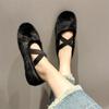 Fashion 2024 Fashion Furry Warm Women's Ballet Flats Low Heel Stretch Shoes Round Toe Women's Leopard Print Low Top Shoes
