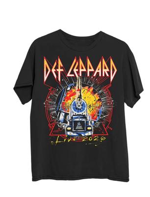 Def Leppard 2026 Тур по Великобритании и ЕС Мерч Унисекс Стиль Y2K Повседневная Уличная Мода Женская и Мужская Футболка