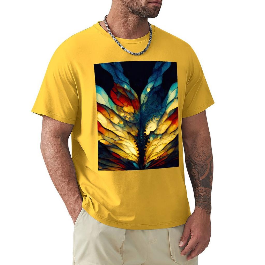 Футболка Stained Glass 1, большие размеры, индивидуальная футболка, мужская футболка