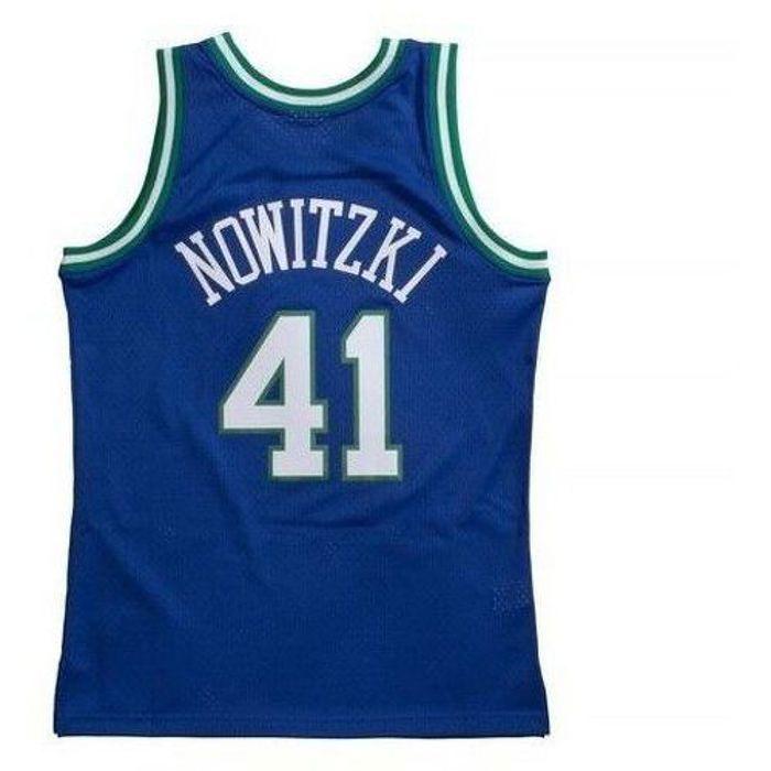 T-shirt - Mitchell &amp; Ness - D Mavericks D Nowitzki - Bleu - Sportswear - Taille L