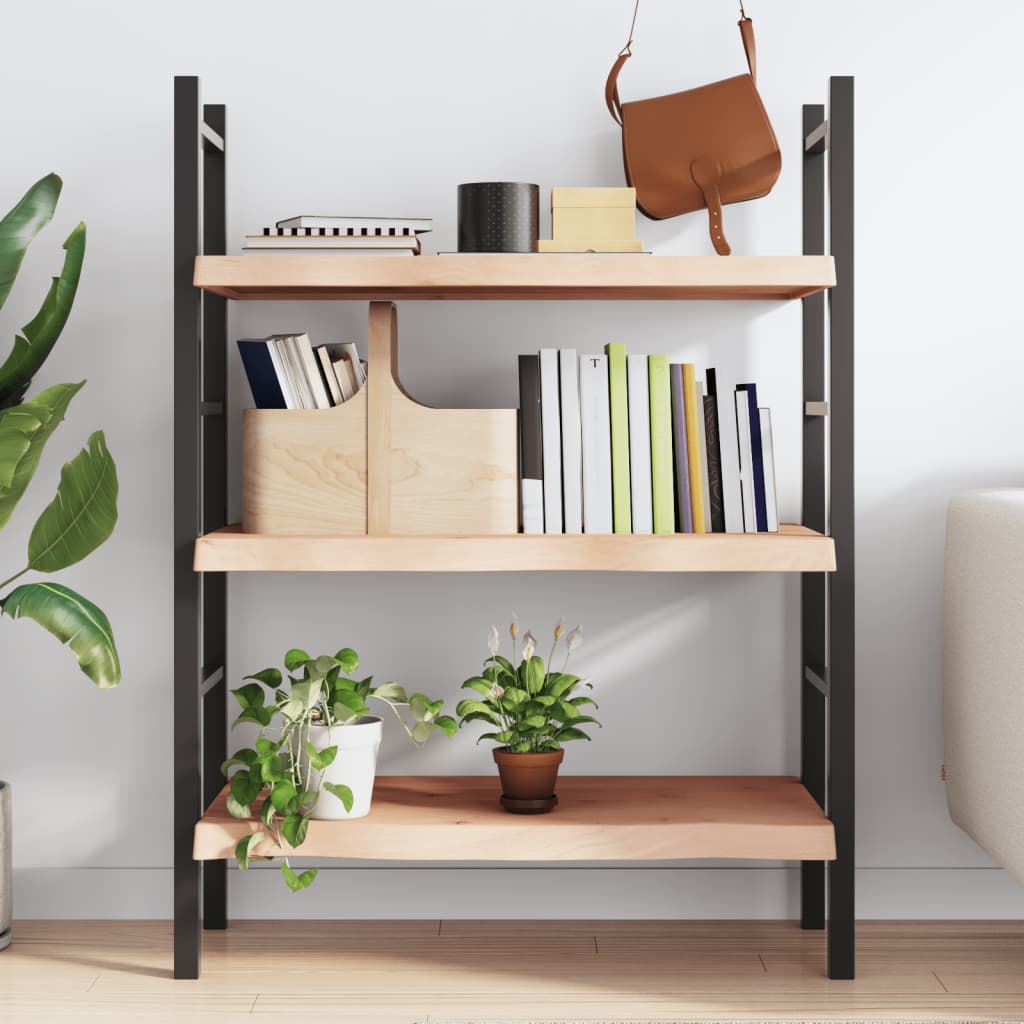 Półka, 80X50X(2-6) Cm, Surowe Lite Drewno Dębowe