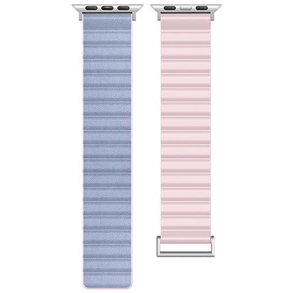 Pasek do Apple Watch 38/40/41mm Beline Magnetic Pro Różowo-błękitny