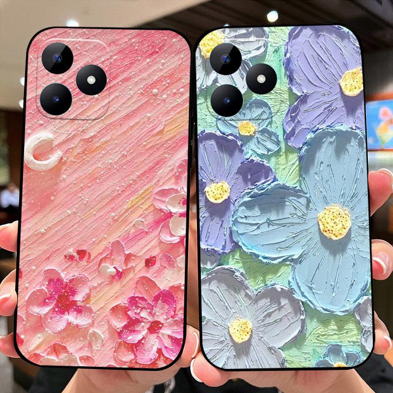 Мультяшный модный чехол для Realme Note 50 Coque Narzo N53 ТПУ силиконовые чехлы для телефона для Oppo Realme C51 C51s C53 4G Мягкий бампер