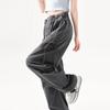 American Overalls Women's Spring and Autumn Hiking Pants High Waist Retro Loose Wide-leg Bow Casual Sports Cargo Pants