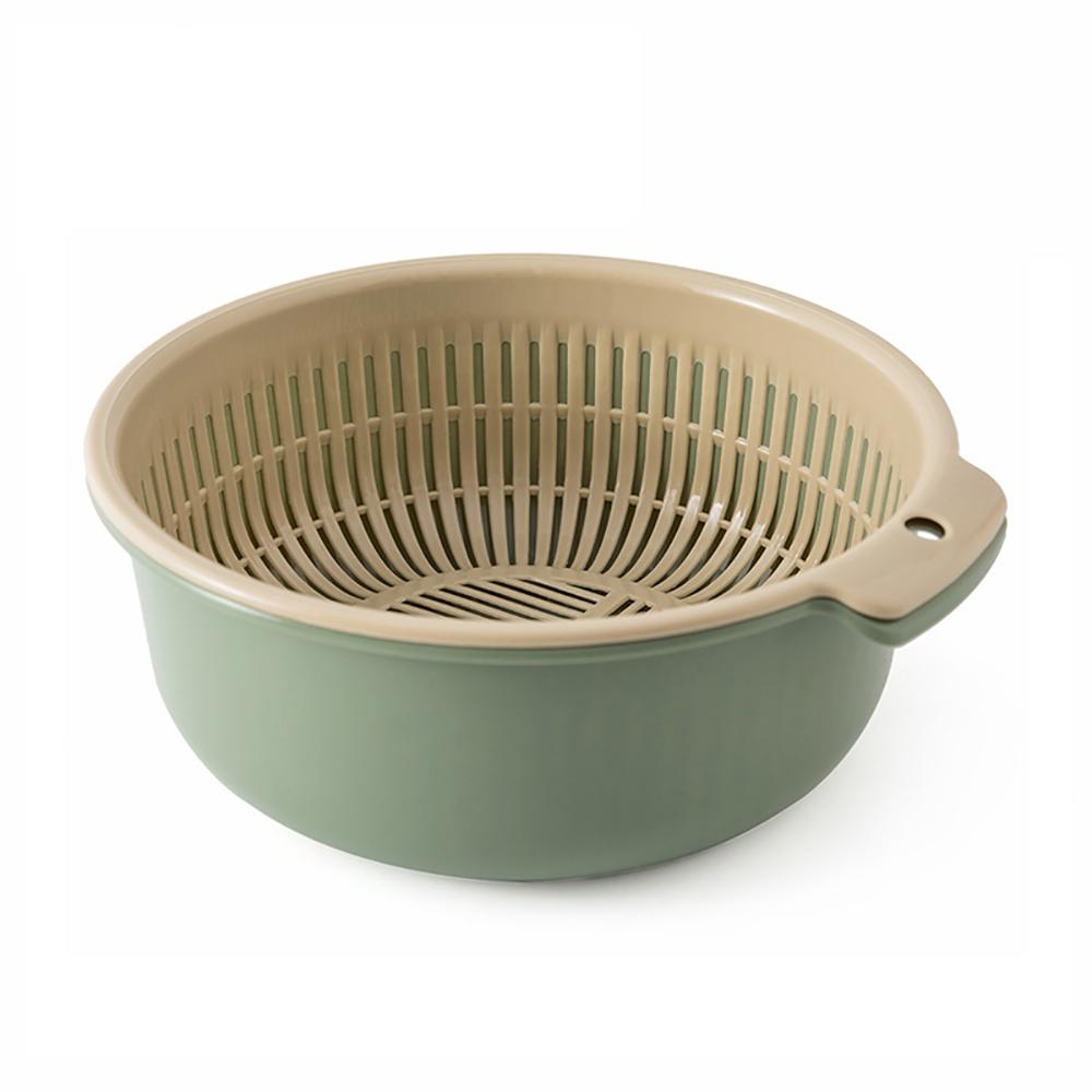 Кухонный поднос для фруктов, съемный двухслойный таз для фруктов и овощей, сливная корзина, креативная бытовая корзина для мытья посуды, кухонный инструмент