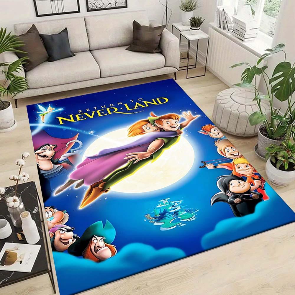 JIT 1pc Peter Pan At Night Themed Area Rug – Soft Polyester, Machine Washable Rectangular Carpet for Bedrooms, Entryway, Office – Large Floor Mat for