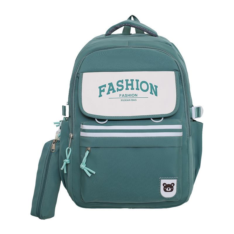 Fashion Print Letter Backpack With 16in Laptop Compartment Breathable School For