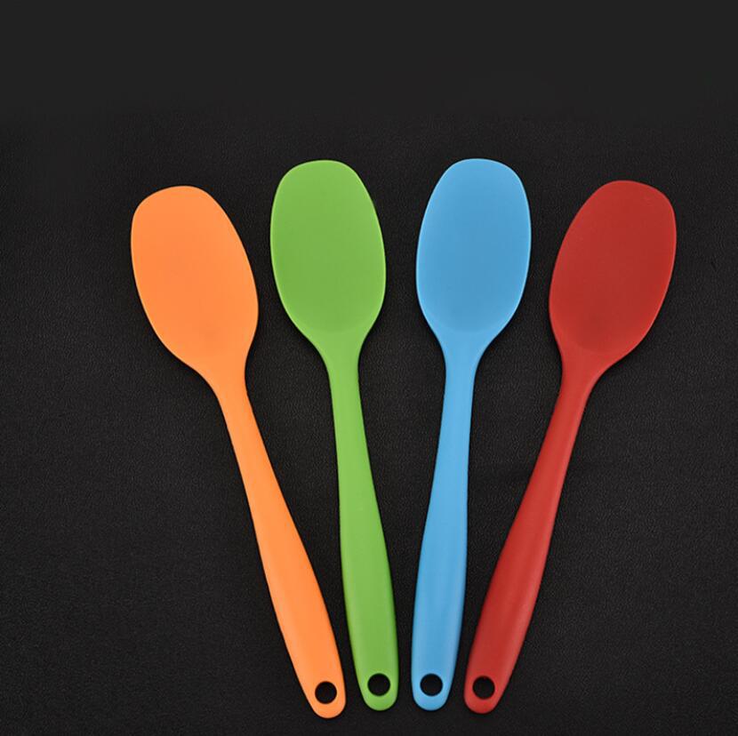 Cake Butter Spatula Silicone Spoon Mixing Spoon Long-handled Cooking Utensils Tableware Kitchen Soup Spoons Mixer Cooking Tools