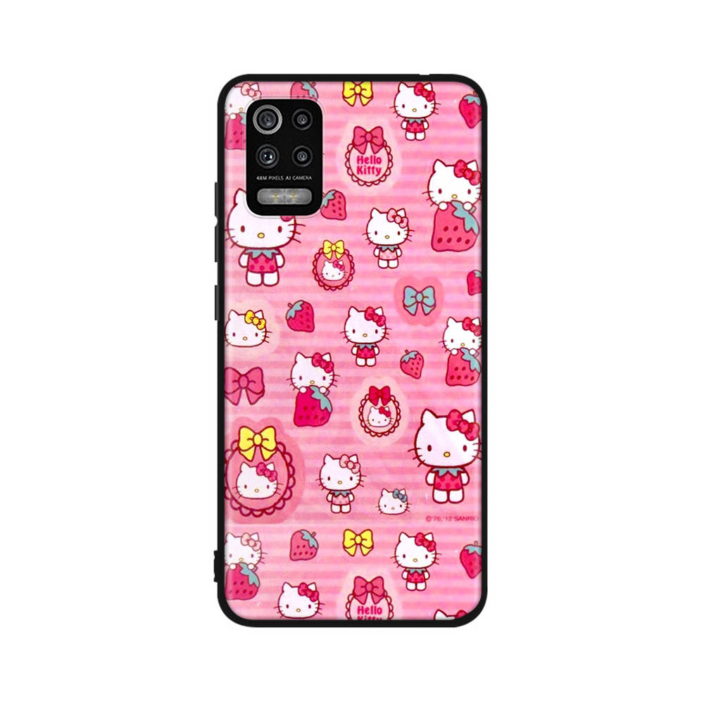 Чехол KT67 Hello Kitty Cartoon для Samsung A04 A14 A23 A34 A54 M23 M33 M52 M53 Realme 10 9 C30S C35 C55 VIVO Y02S Y21 Y33S Y51 X80 Pro Прозрачный чехол