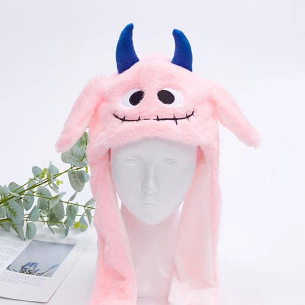 Светящаяся шапка с подвижными ушами в виде капибары, плюшевая шапка в виде панды, игрушки, прыгающая шапка в виде капибары, подарки на день рождения