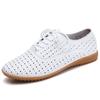 Genuine Leather Summer Loafers Women Casual Shoes Moccasins Soft Pointed Toe Ladies Footwear Women Flats Shoes White