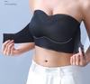 Large Size Women Non Slip Invisible Wedding Dress Bra Ultra Thin Gathered Push Up Tube Top Front Buckle Brassiere Strapless Underwear Top