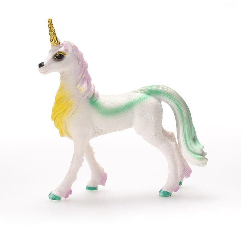 Красочная игрушка-единорог Симуляция Мини-модель животного Единороги Летающая лошадь Фигурка Модель Дикие фигурки Детские развивающие игрушки Фигурка