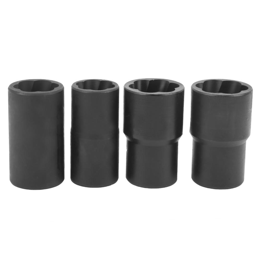 5pcs 6-Point Sockets Nut Extractor Socket Set Stripped Lug Nut Remover For Vehicle Repair