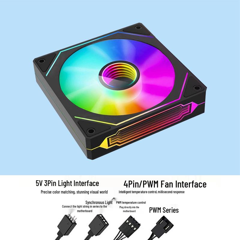 Вентилятор для корпуса ПК Prism 4Pro 12см ARGB PWM с контролем температуры 5В 3-контактный