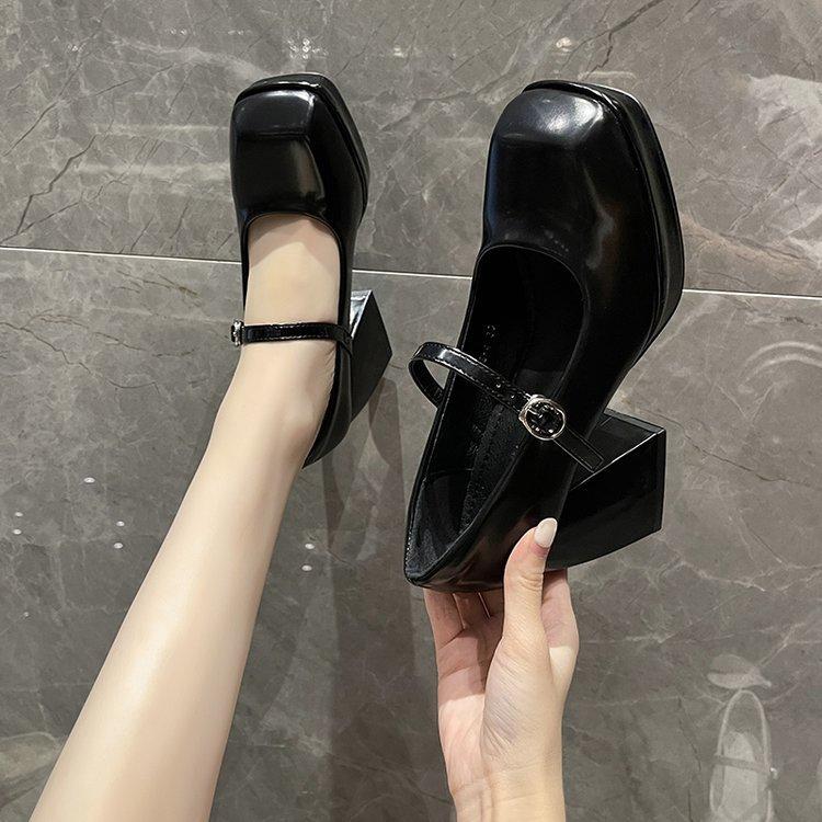 Женские туфли на высоком каблуке. Элегантные вечерние блестящие туфли в корейском стиле. Туфли на платформе в стиле Лолиты Мэри Джейн.