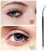Folding Angle Scalloped Lashes Brush, Mascara Fan Brush, Eyebrow Brush Eyelash Comb, Soft Brush Bristles Makeup Tool
