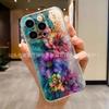 Прозрачный чехол для iPhone 15/14 Pro Max с розовым тюльпаном 11/12/13 полноразмерный противоударный 16/17 PM
