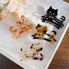 Cartoon Rhinestone Hair Clip Y2k Shark Clip Personalized Acetate Cat Hair Claw  Girl
