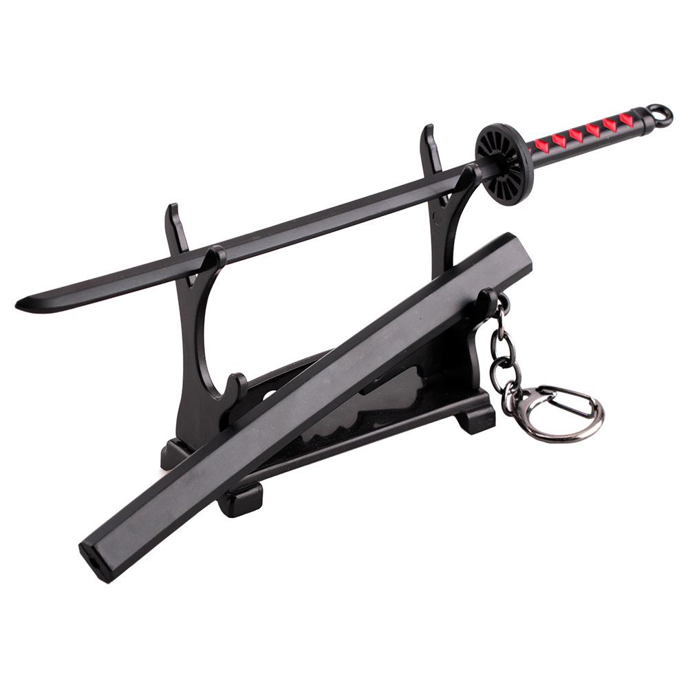 Anime Demon Slayer Sword Keychain Cartoon Blade of Ghost Keyring Sword Model Cosplay Jewelry